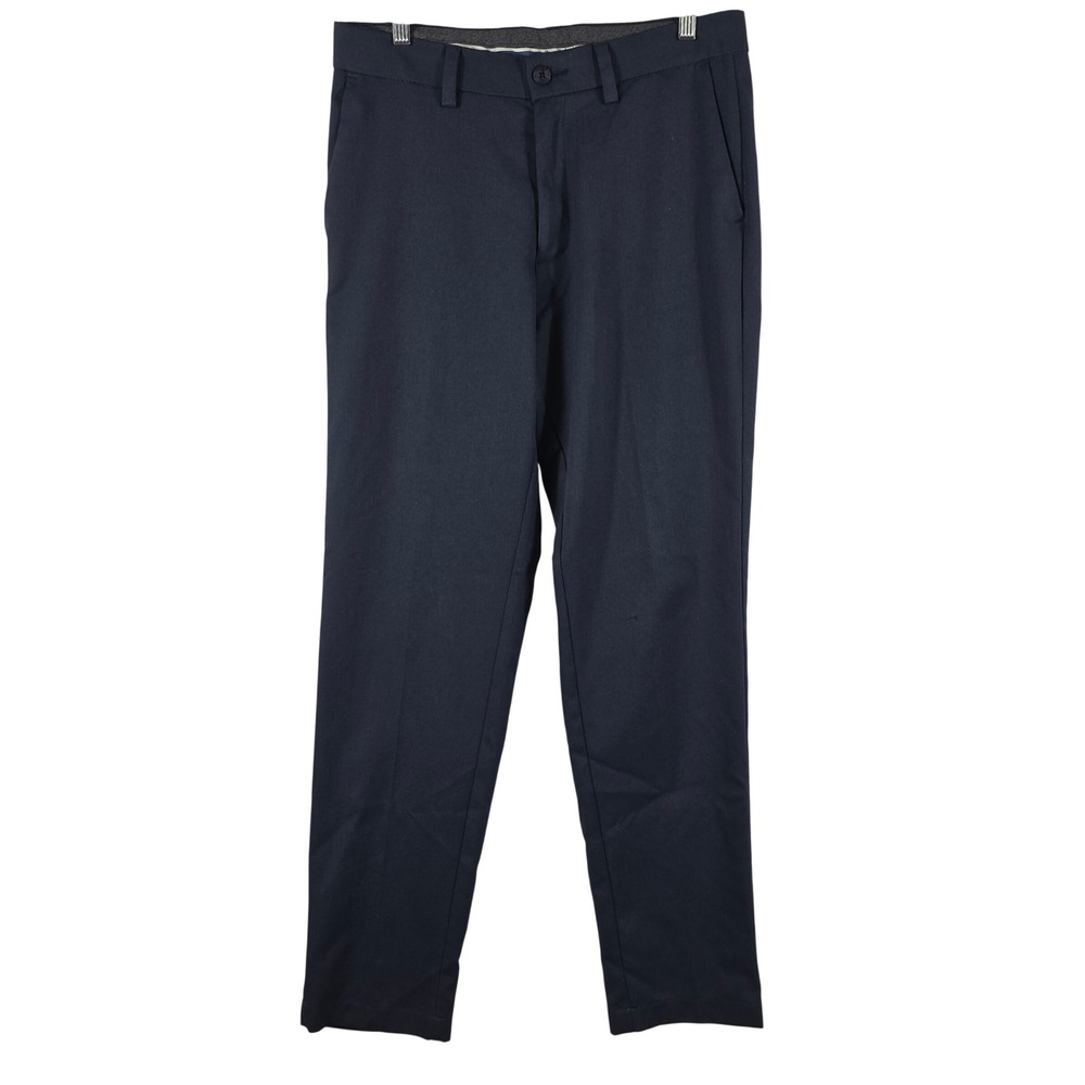 Haggar Cool Right Performance Flex Mens 32x32 Navy Blue Golf Pants